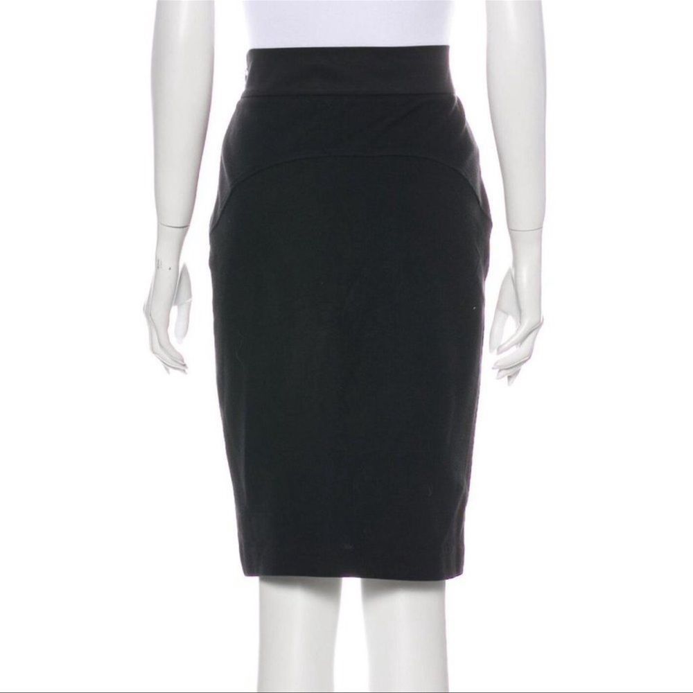Diane Von Furstenburg Black Marta Pencil Skirt Size 4 - Picture 5 of 7